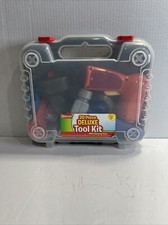 Kidzlane Deluxe 20 Piece Toy Tool Set with Cordless Drill used, Parts Missing