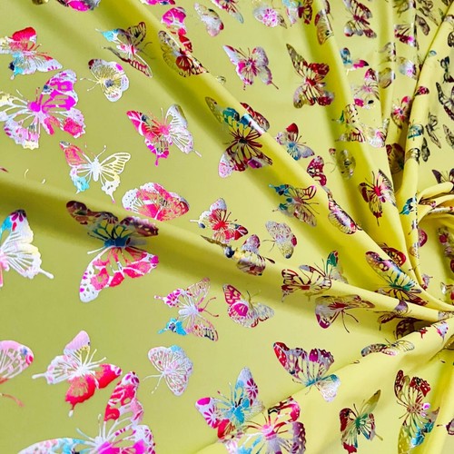 Printed Fabric Litmus Butterflie Spandex 4-Way Stretch 60" wide Swimsuit By Yard - Picture 3 of 6