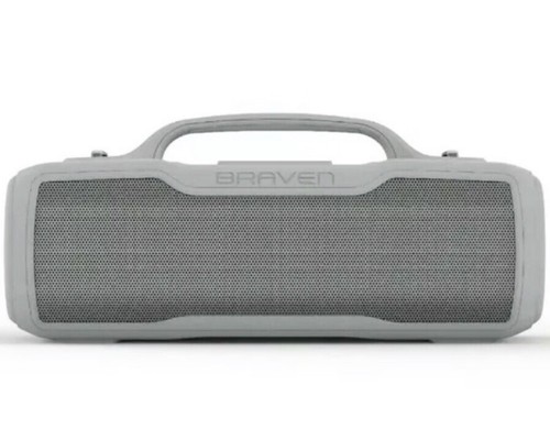 Braven BRV-XL Waterproof Speaker Rugged Gray Portable, Anywhere Party Boombox