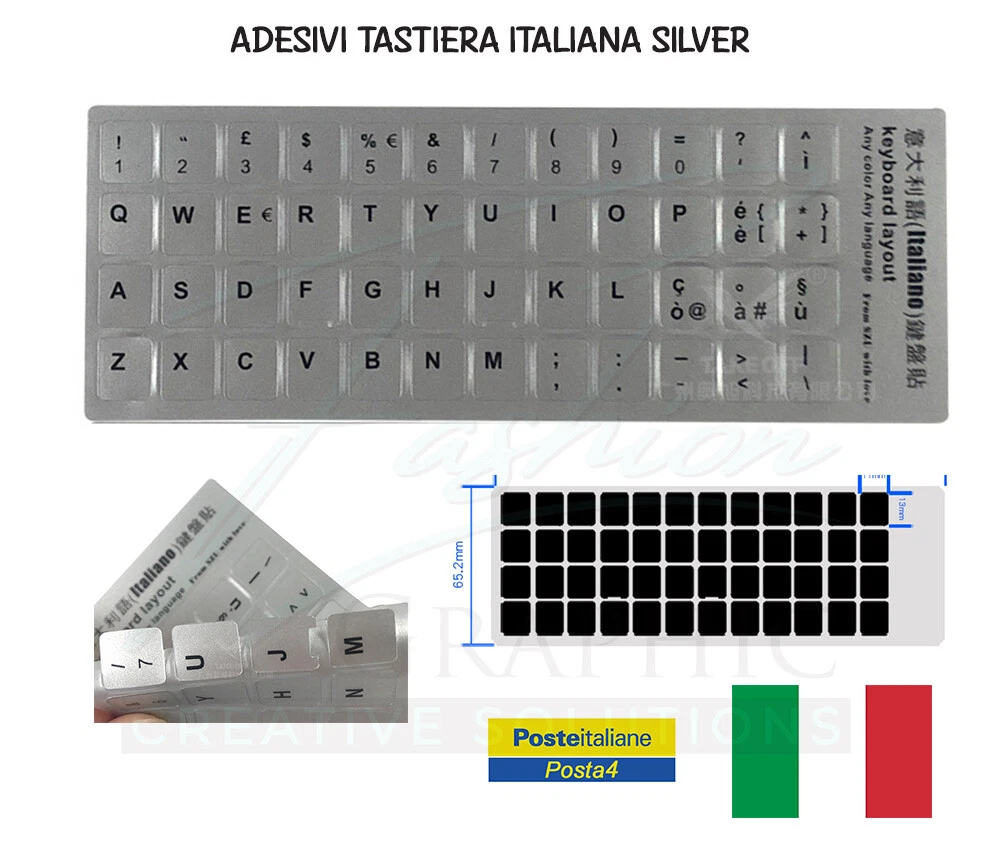 Adesivi Trasparenti Per Tasti 50 Era, Laminati E Vuoti - Personalizza Il Tuo Laptop O Computer Etichette Tastiera Laminate Trasparenti - Foto 9