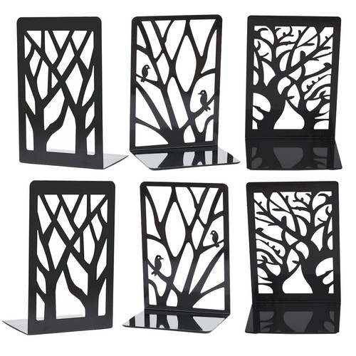 Book Ends Metal Bookends for Shelves, Decorative Bookends for Office School H...
