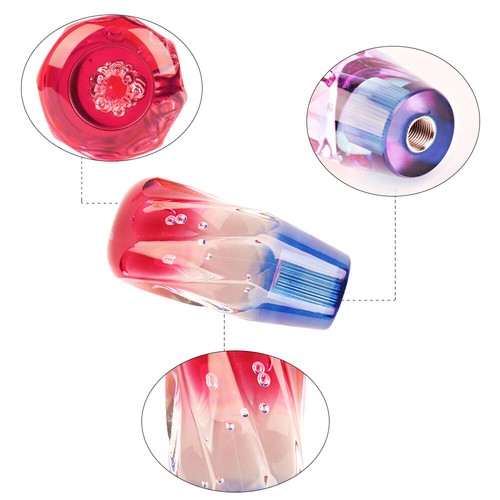 JDM Crystal Shift Knob Stick Transparent Rainbow Bubble Manual Gear Shifter - Picture 9 of 9
