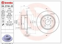 Bremsscheiben 2 StüCk Scheibenbremse Brake Discs Brembo 08.5748.20