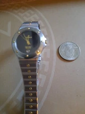 RARE ONE OF A KIND ORIGINAL 18K GOLD  CROTON EQUATOR SWISS Saphire Crystal