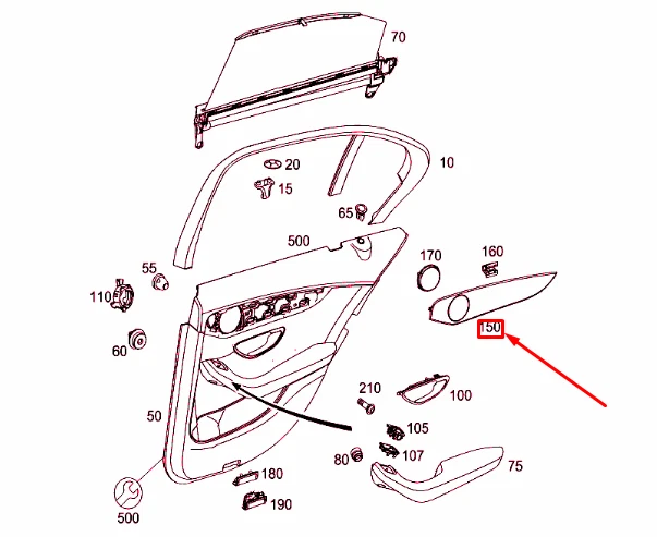 NEU MERCEDES-BENZ C W205 TÜR HINTEN RECHTS MOLDING A2057300222 | eBay