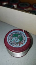 ONE 450-YDS.SPOOL/WHT/Vtg50's "GUDEBROD BROS.CHAMPION SILK A" HAND SEWING THREAD