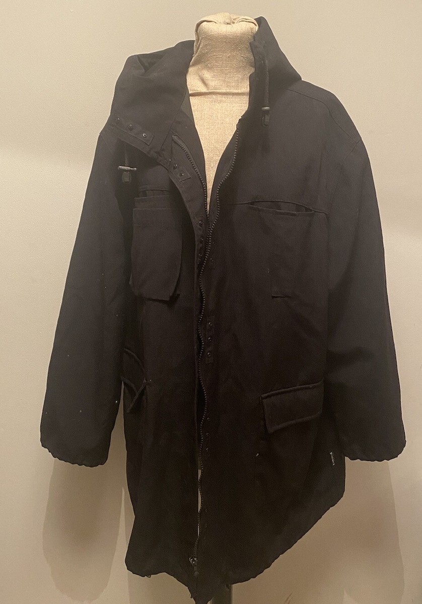 ARMANI JEANS Womens Hooded Windbreaker Coat UK16 US12 Black ARMANI JEANS Womens Hooded Windbreaker Coat UK16 US12 Black