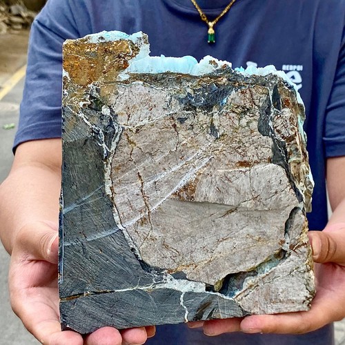 15.51LB sea patterned natural blue textured crystal, Chinese blue Aragon stone - 第 16/16 張圖片