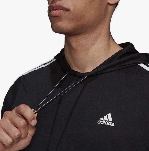 Adidas (Youth 8 Long Sleeve Logo Shirt Black/White Design on Sleeve - Picture 2 of 8