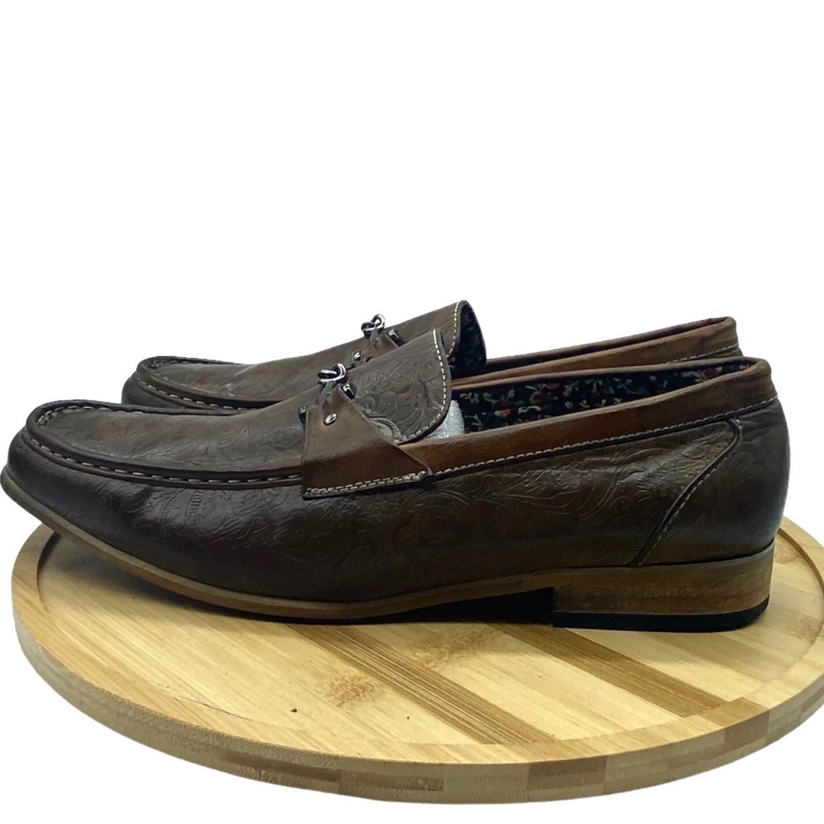 Antonio Cerrelli Elite Bit Loafers Men Size 12 Embossed  display picture 1