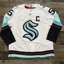 Adidas Seattle Kraken Mark Giordano #5 Authentic Away Jersey Size 60 3XL $230