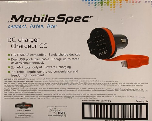 MobileSpec DC Charger MBS03291PDQ - 第 2/4 張圖片