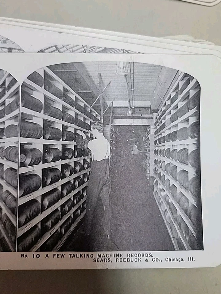 Tarjetas estereoscópicas Sears Roebuck Chicago Illinois Town Factory Campus 49 piezas c1904 Foto 4 de 4