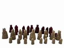 Isle of Lewis Chessmen,1:1 Handmade Replica, Set, British Museum Set