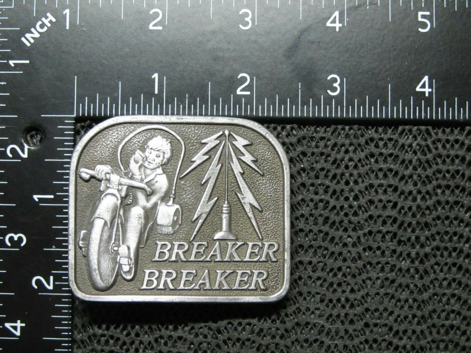 BREAKER BREAKER CB RADIO MOTORCYCLE TOWER BELT BUCKLE… Gem