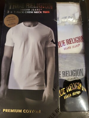 TRUE RELIGION Men's Pack Crew Neck T-SHIRTS PREMIUM