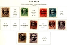GERMANY BAVARIA SC# 156 158 160-161 166 168-171 VF SCARCE USED IMPERFS