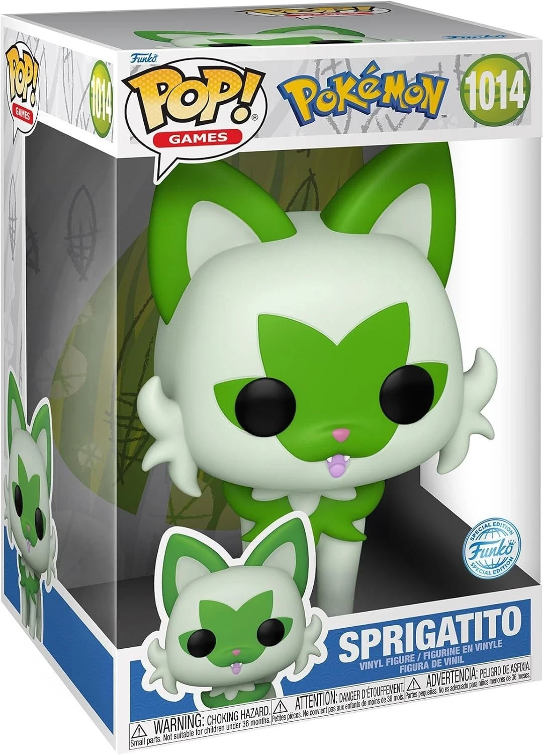 Funko Pop Games Pokemon Jumbo 10"" Sprigatito New In Box special edition