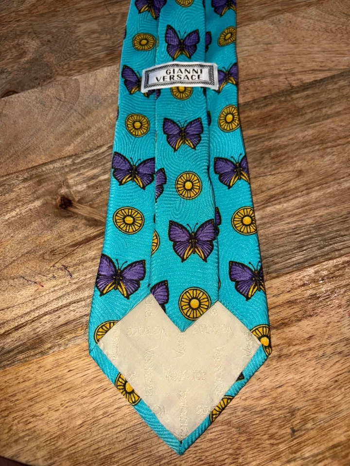 GIANNI VERSACE VINTAGE '90s ICONIC  BUTTERFLY Spain  BLUE - Image 2 of 4