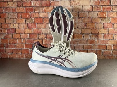 Asics Gel-Nimbus 28 Womens Size 8.5 White Blue Athletic Running Shoes Sneakers 