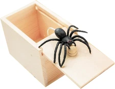 New Rubber Spider Trick Box Handmade Surprise Prank Toys Fast Shipping