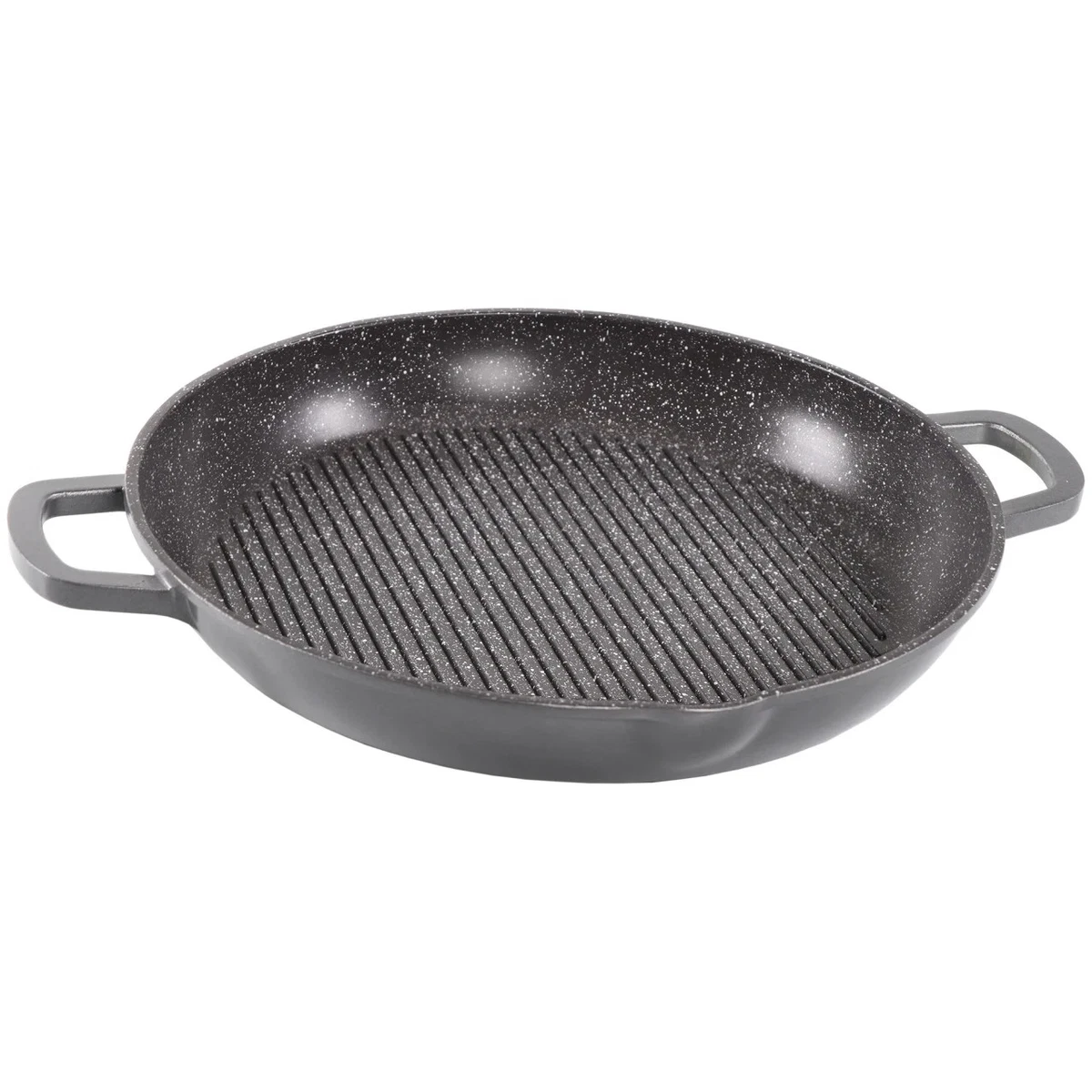 STONELINE® Placa Parrilla Sin Grasa 28cm Gris Sartén Inducción Antiadherente 8108 II Opción