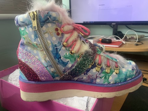Irregular Choice Damas Zapatillas Brillo Reino Talla UK 7.5 EU 40 - Imagen 6 de 8