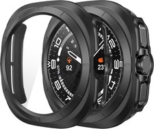 2-Pack Black Hard PC Screen Protector Case for Samsung Galaxy Watch 7 Ultra 47mm