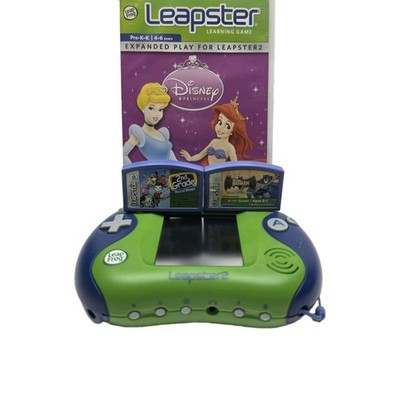   LeapFrog Leapster2 Handheld Learning System Bundle Tested + 3 Games Disney...