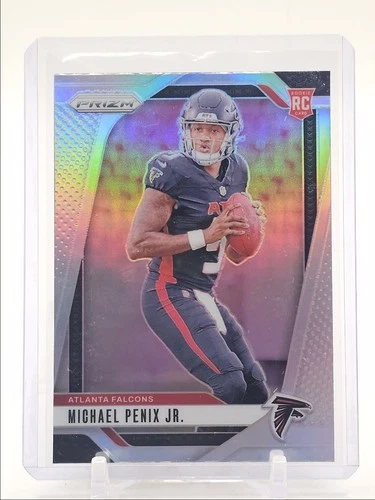 MICHAEL PENIX JR. 2024 PANINI PRIZM ROOKIE SILVER FALCONS #378 RC Q5533