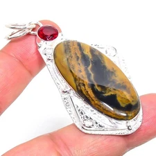 Pietersite Gemstone Handmade 925 Sterling Silver Jewelry Pendant  RM-167