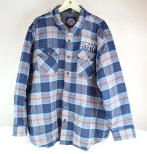 Yellow Springs Brewery Ohio Plaid Flannel Shirt Jacket, Jac, XL