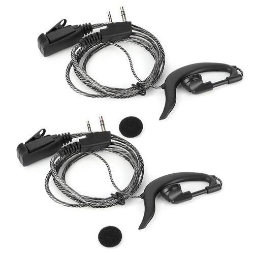 Nowe 2 szt. Słuchawki Ear Hook Headset 2-drożne radio 2Pin K Typ W / PTT Mikrofon - Zdjęcie 5 z 16