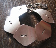 Bracciale Roberto Leonardi Arte Statement argento braccialetto di design 18-20 cm 3,5 cm