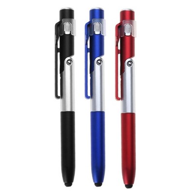 Ballpoint Pen with Led Light Multifunction Stationery Organization Holder