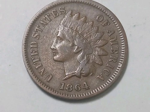 1864 - Bronze Indian Cent -  Nice Condition
