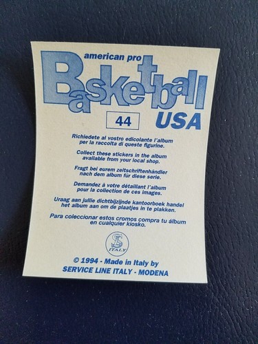 Jeff Malone 76ers 1994 American Pro Service Line Modena Sticker - Picture 2 of 2