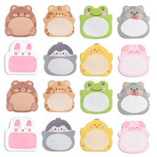 32 Packs Animal Sticky Notes, Kawaii Cute Post Its, 8 Colorful