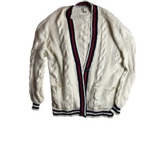 American Eagle Vintage Vibe Cable Knit Cotton Cardigan Small Preppy Academia