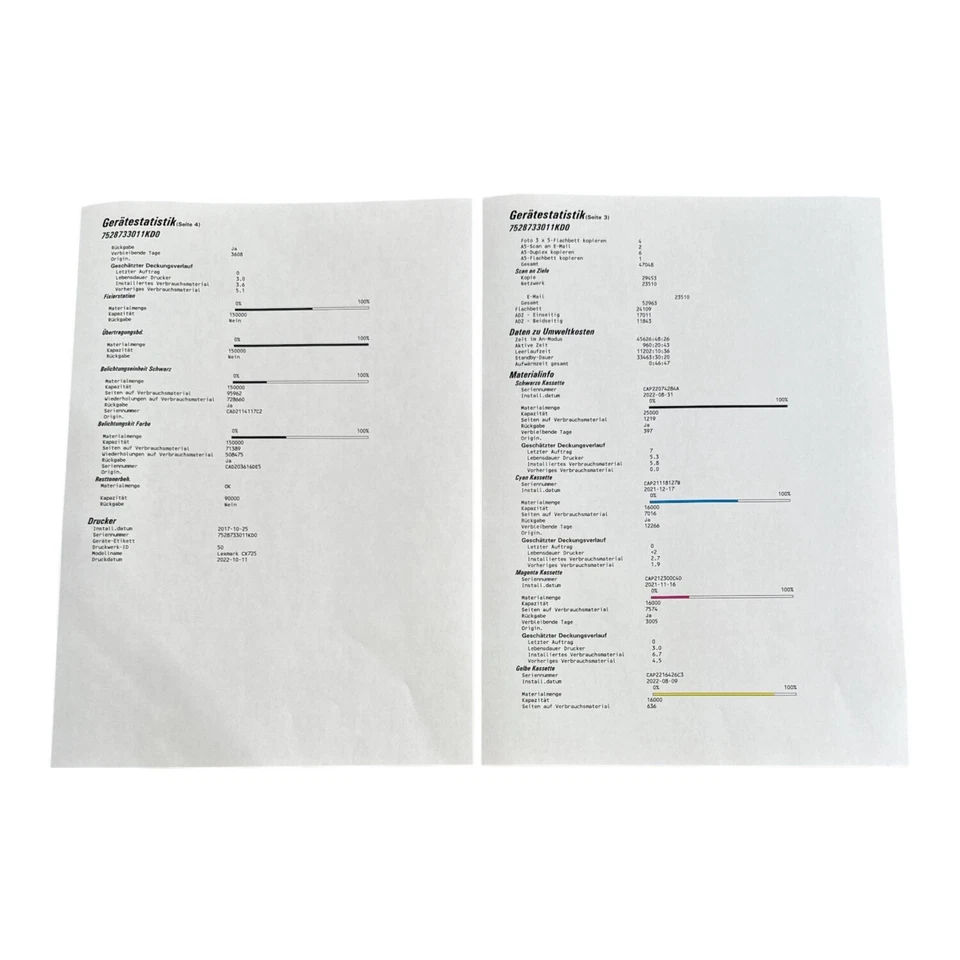 Lexmark CX725dte 277.600 Seiten MFP Farb-Laserdrucker USB LAN All-In-One - Bild 3 von 3