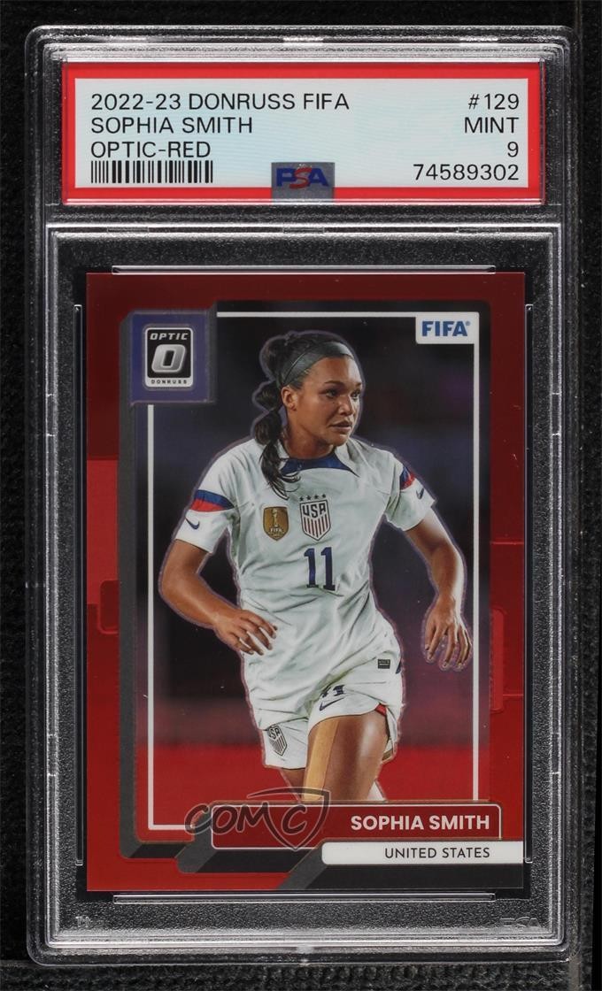 2022 Panini Donruss Optic Red Prizm /165 Sophia Wilson Smith #129 PSA 9 MINT w3d