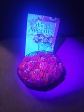 Lot Of 100 Ruby Red Cadmium UV Reactive Decorative Marble Accents Bag New