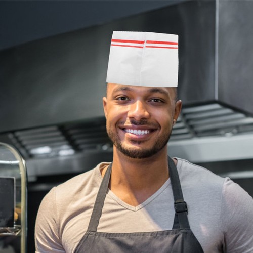 80 Pcs Thickened Kitchen Hat 's Chef for Restaurant Cooking Caps - Picture 4 of 12