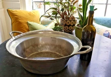 Large Wine Cooler Chiller Bucket Holland Boone Polished Pewter 16" x 5" Handles