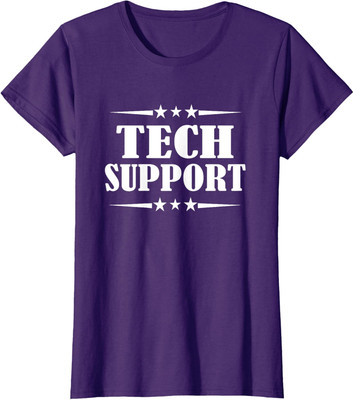 Tech Support IT Help Desk Funny Computer Geek US Ladies' Crewneck T-Shirt
