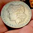 1896-O Morgan Silver Dollar - Tough Date - Great Coin Dark Green Toning -
