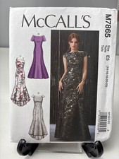 McCalls M7865 Misses Evening Gown Pattern Size 14 16 18 20 22 Formal Uncut