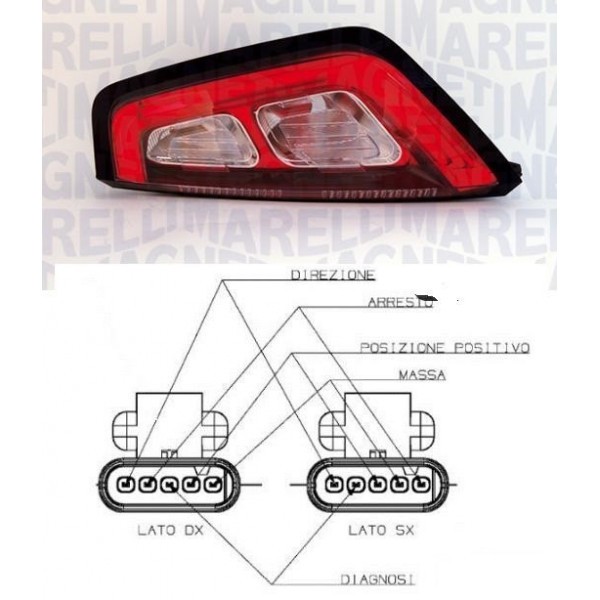 Linke RüCkleuchte FüR Fiat Punto Evo 2009 Al Rahmen Rot 51849738-image