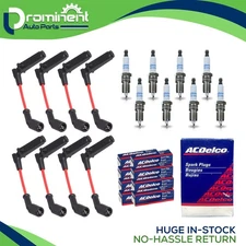8mm 45° Performance Wireset & 8 AcDelco Spark Plug 41-110 for Chevy GMC 2500 LS1