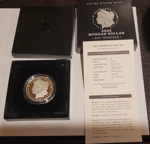 2023 S Morgan Silver Dollar Proof Coin W/ Box and COA